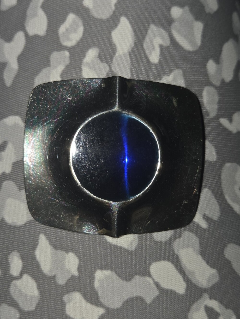 925 Sterling Silver Vintage Enamel Concho Pin Brooch